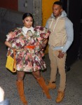 Nicki Minaj and Kenneth Petty attend the Marc Jacobs fashion show during NYFW