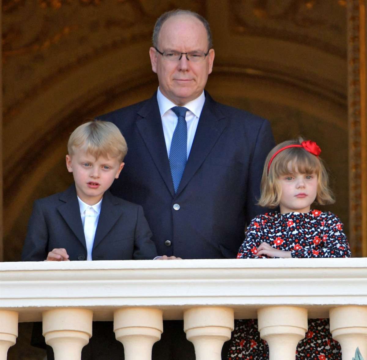 Prince Albert II of Monaco and his children attend the Corpus Christi celebration