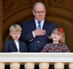 Prince Albert II of Monaco and his children attend the Corpus Christi celebration