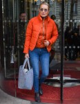 Yolanda Hadid is seen leaving The Le Royal Monceau Hotel in Paris, FRANCE. On March 3, 2020.