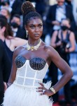 Jodie Turner-Smith poses on the Red Carpet for Stillwater during the 74th Cannes International Film Festival on Thursday 8 July 2021