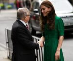 Princess Kate was seen in London looking as if she had just heard a joke.