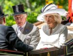 Queen Camilla wore white and cream with large hats to the final days of Ascot