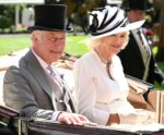 Queen Camilla wore white and cream with large hats to the final days of Ascot